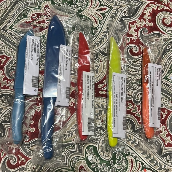 Pampered Chef Kitchen New Pampered Chef Coated Knife Set Poshmark